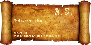 Moharos Ders névjegykártya